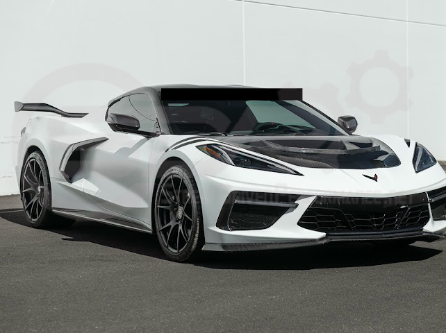 2020-PRESENT CHEVROLET CORVETTE C8 | ZR1 REPLICA STYLE DOUBLE SIDED CARBON FIBER FRONT VENTED HOOD